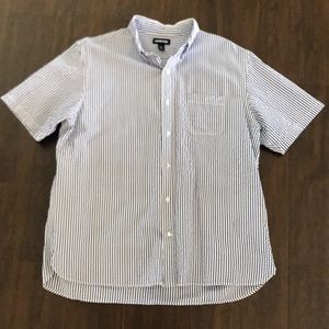 Lands End seersucker shirt size xl